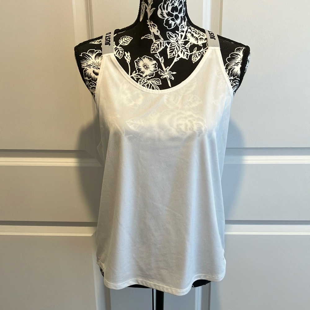 Nike White Sleeveless Tank Top
